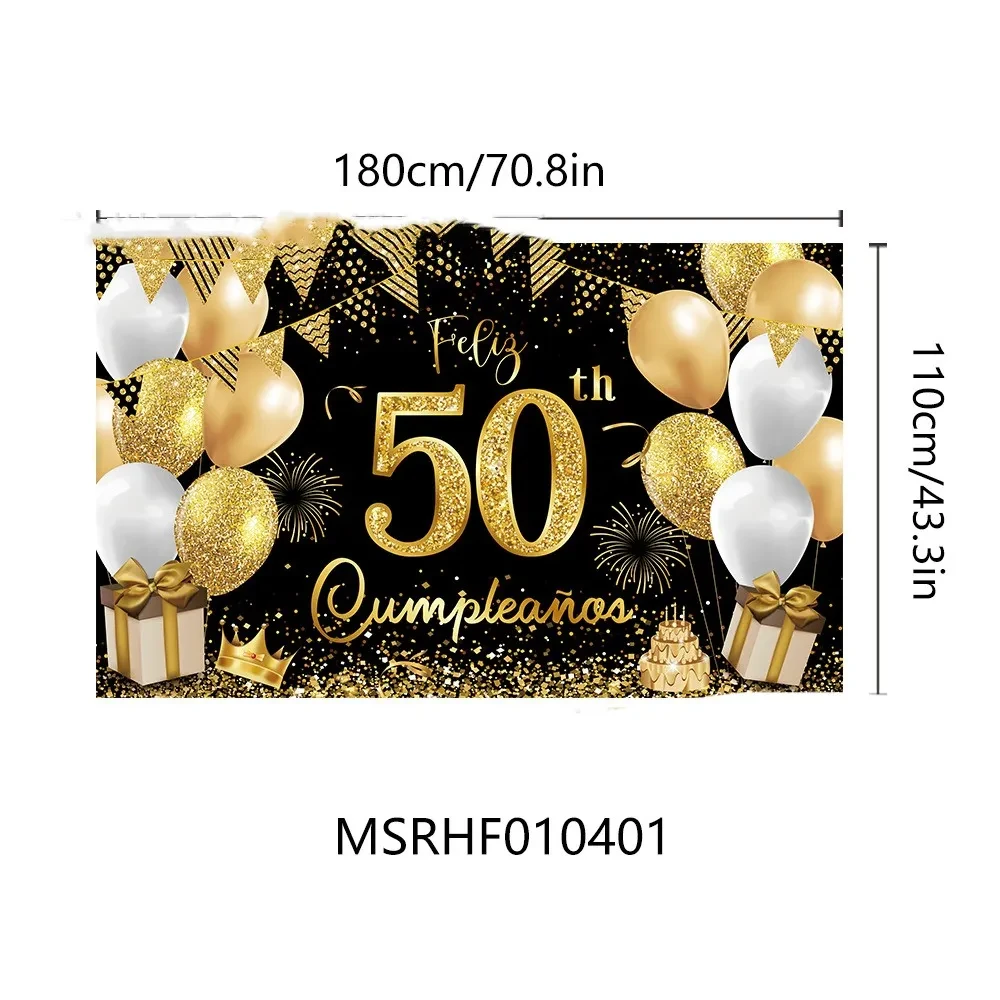 Happy 50th Birthday Banner Sign