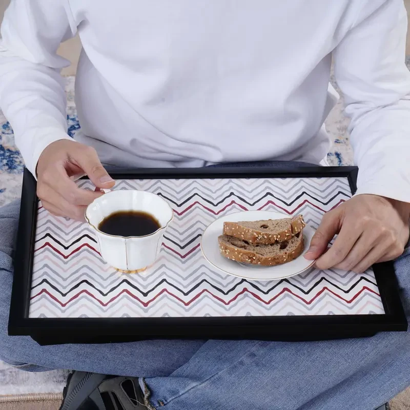 Lap Tray with Cushion - Wooden Bean Bag Lap Tray