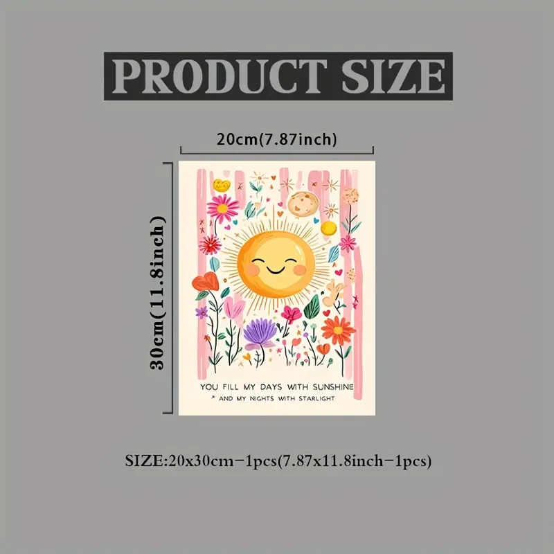 "You Are My Sunshine" Sunflower Wall Art Vibrant Canvas Print for Kids Room Decor