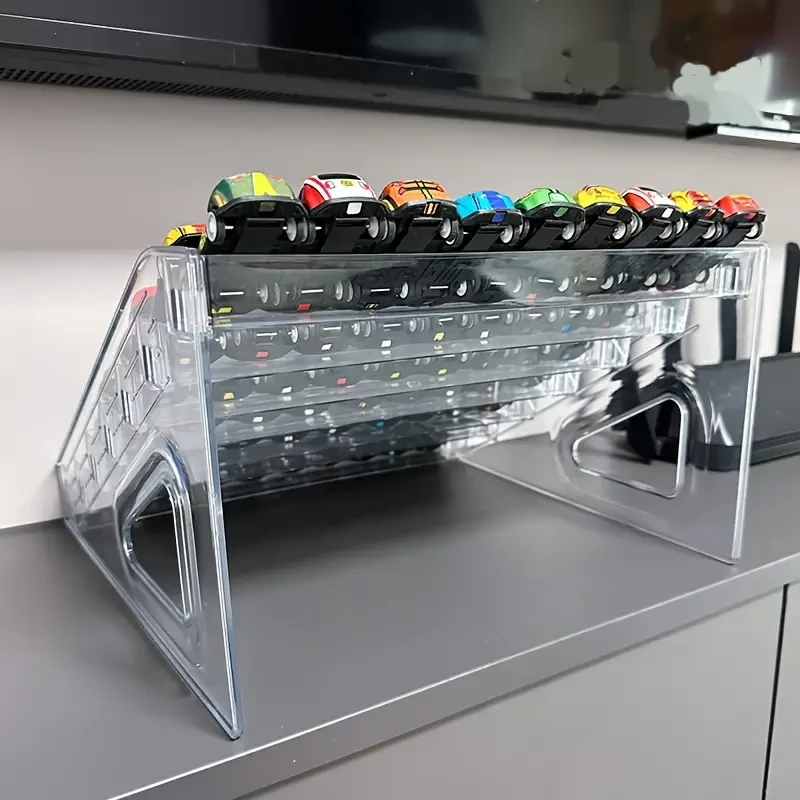 Versatile Acrylic Display Rack for Toy Cars & Jewelry Stackable, Multi-Layer Design, Perfect for Christmas & Holiday Gifts