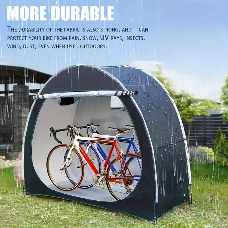 Heavy Duty Bicycle Storage Shed Tent  Portable Outdoor Shelter for Bikes, Motorcycles, and Tools
