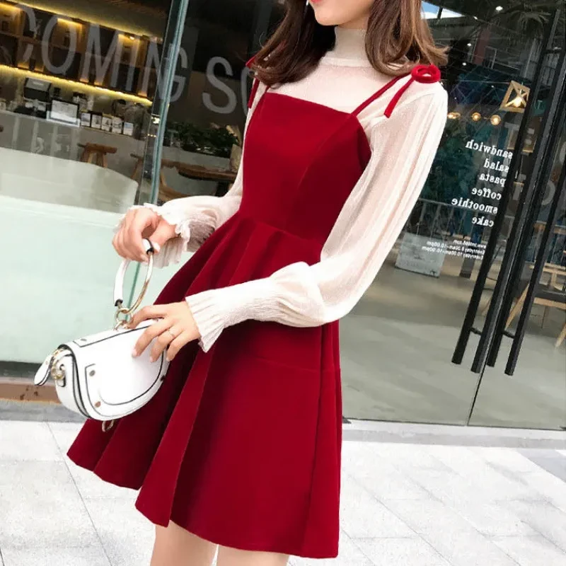 High-Waisted Suspender Skirt Plus Size