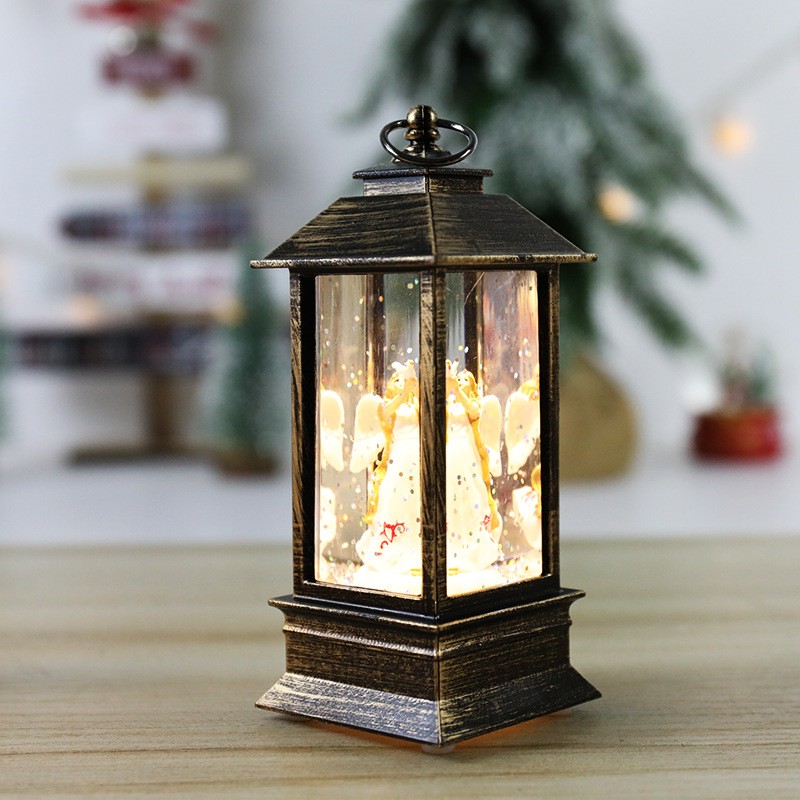 Christmas Storm Lantern Crystal Lamp Santa Claus Lights Christmas