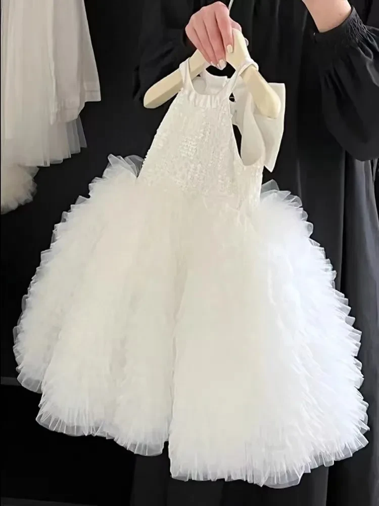 Girls' Vest Umbrella Princess Butterfly Dress