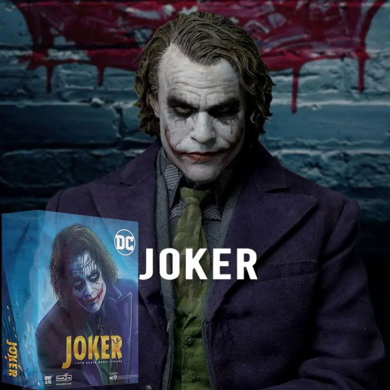 DC Joker Heath Ledger Batman Dark Knight Handmade Model Box Set Collection Ornament