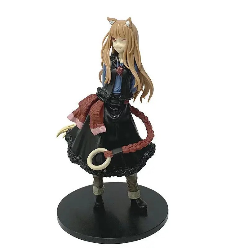 17cm Holo Wink Anime Figure Model  Wolf Tail Girl PVC Action Figure