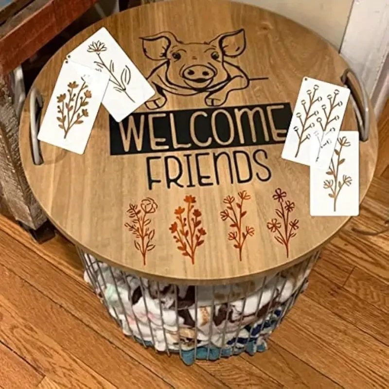 Set of 50 Wildflower & Botanical Flower Stencils