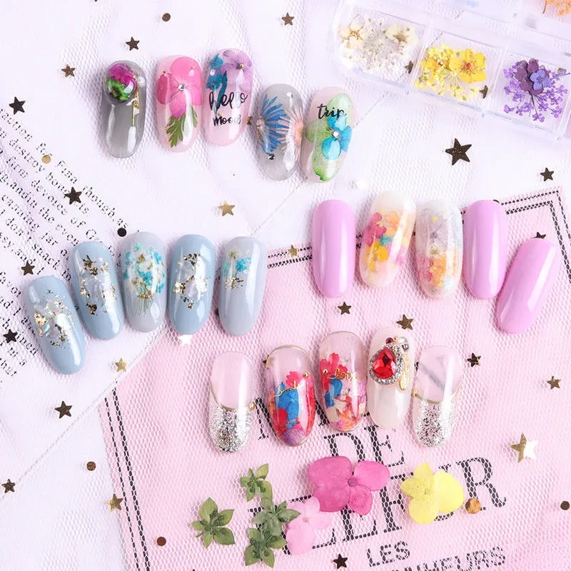 Dried Flower Nail Art