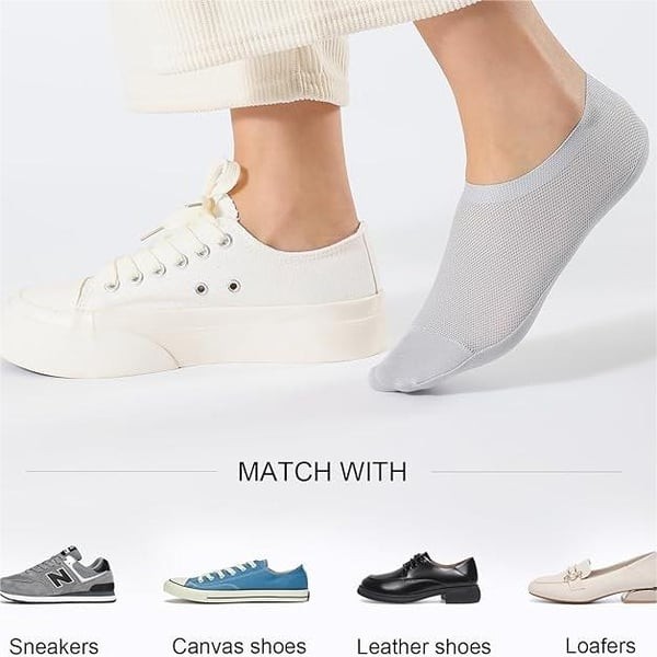 Ultra Thin Liner Socks Non Slip ComBed Cotton No Show Socks