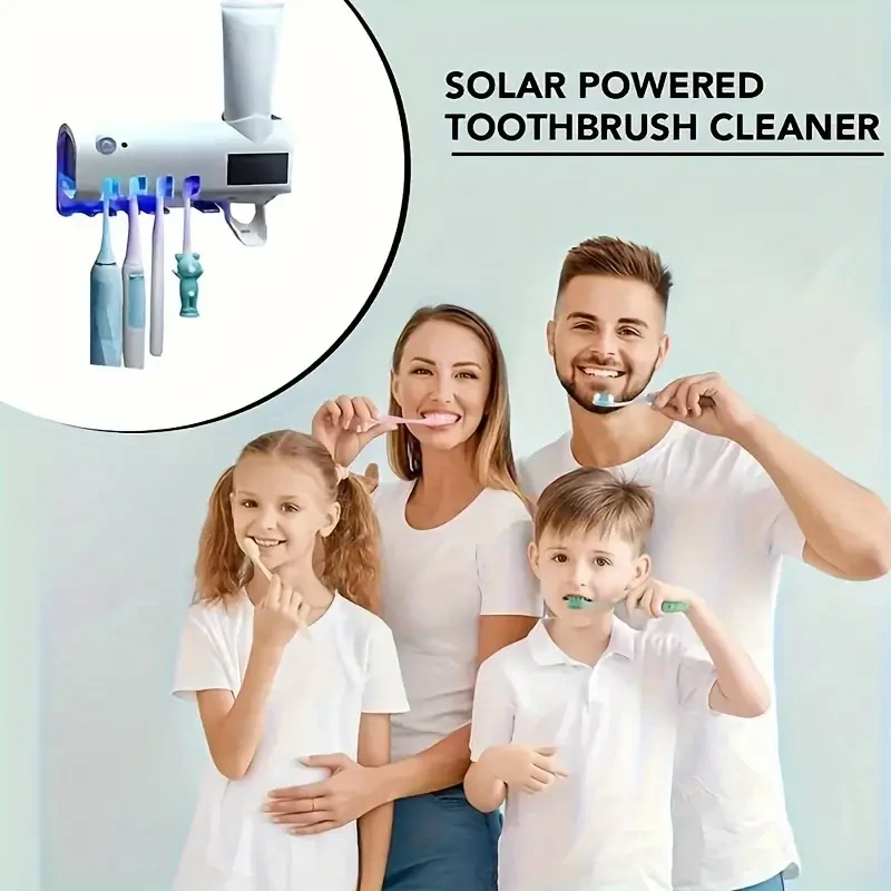 UV-Clean Toothbrush Guardian - Automatic Toothbrush Sanitizer with PIR Motion Sensor, Photocatalyst Sterilizer, Wall-Mounted Design for Germ-Free Oral Care