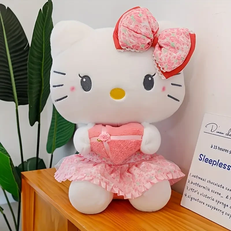 Hello Kitty & Kuromi Plush Pillow with Heart