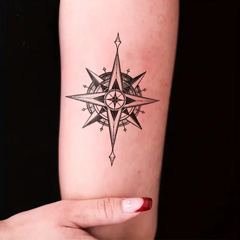 Simple Nautical Compass Tattoo
