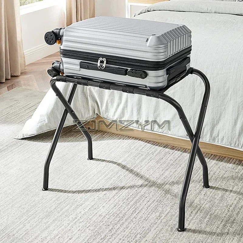 Luggage Rack: Foldable Suitcase Stand with Steel Frame for Guest Room