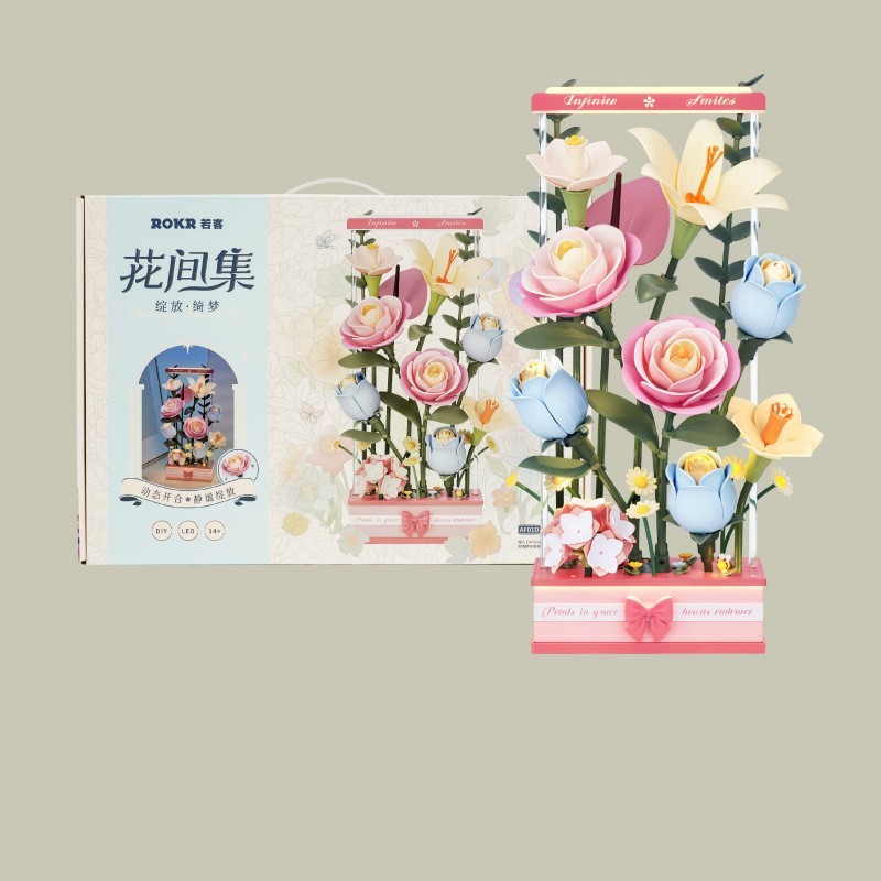 Flower Puzzle Wooden Assembly Model