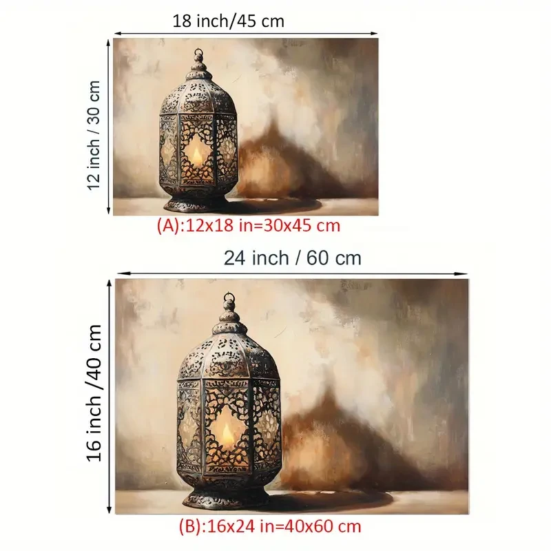 Vintage Moroccan Antique Lamp Canvas Art Print  Timeless Elegance for Spiritual & Rustic Spaces