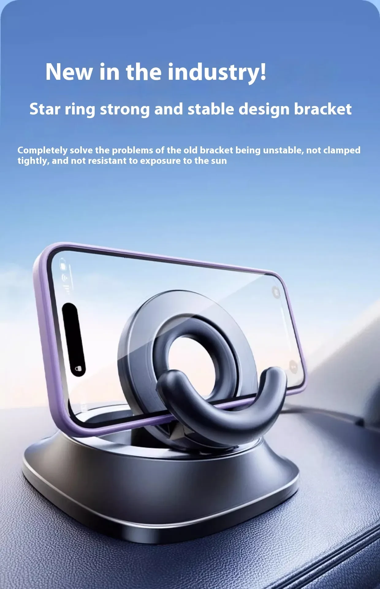 Magnetic Phone Holder With Vacuum Suction Foldable Adjustable Car Mount Magnetic Bracket Suction Nonslip For Busy Commuters
