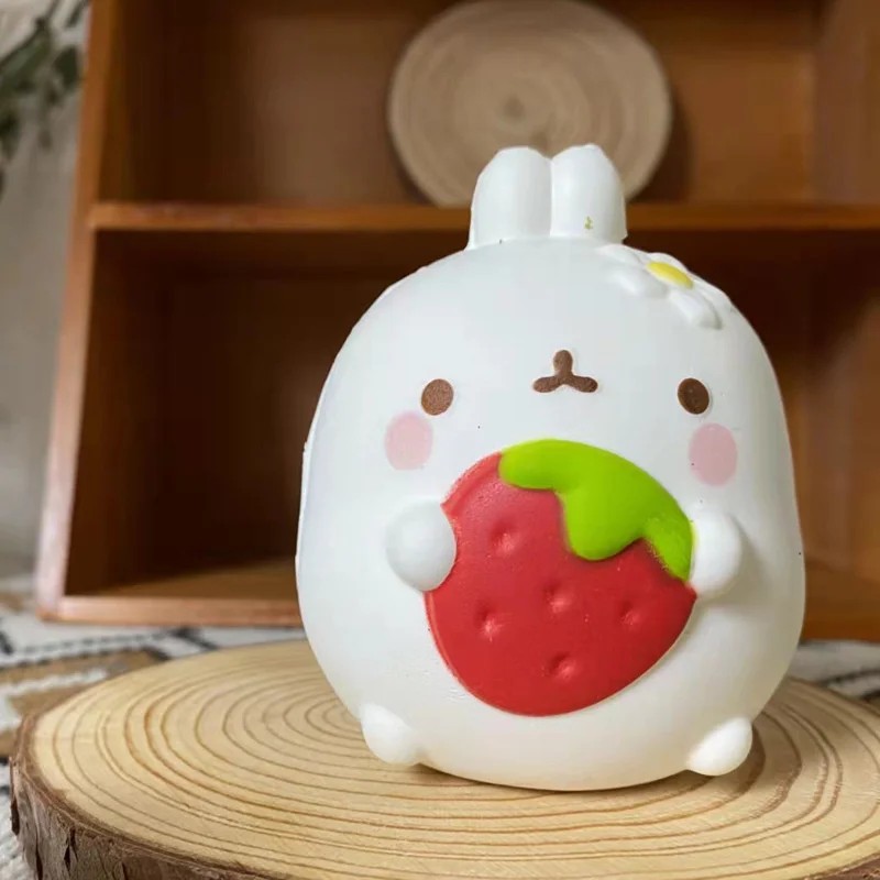 NEW Cute Chick Rabbit Strawberry Jumbo Squishy - Kawaii Animal Slow Rising Stress Ball for Adults