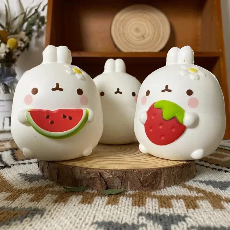 NEW Cute Chick Rabbit Strawberry Jumbo Squishy - Kawaii Animal Slow Rising Stress Ball for Adults