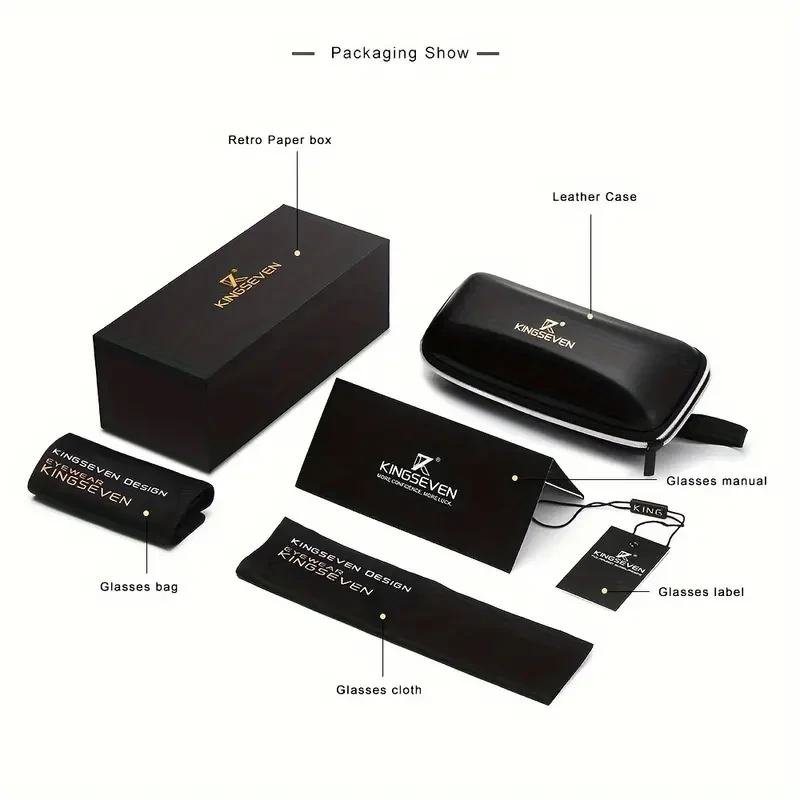 KINGSEVEN Exquisite Trendy Cool TR90 Frame Polarized Pilot Glasses