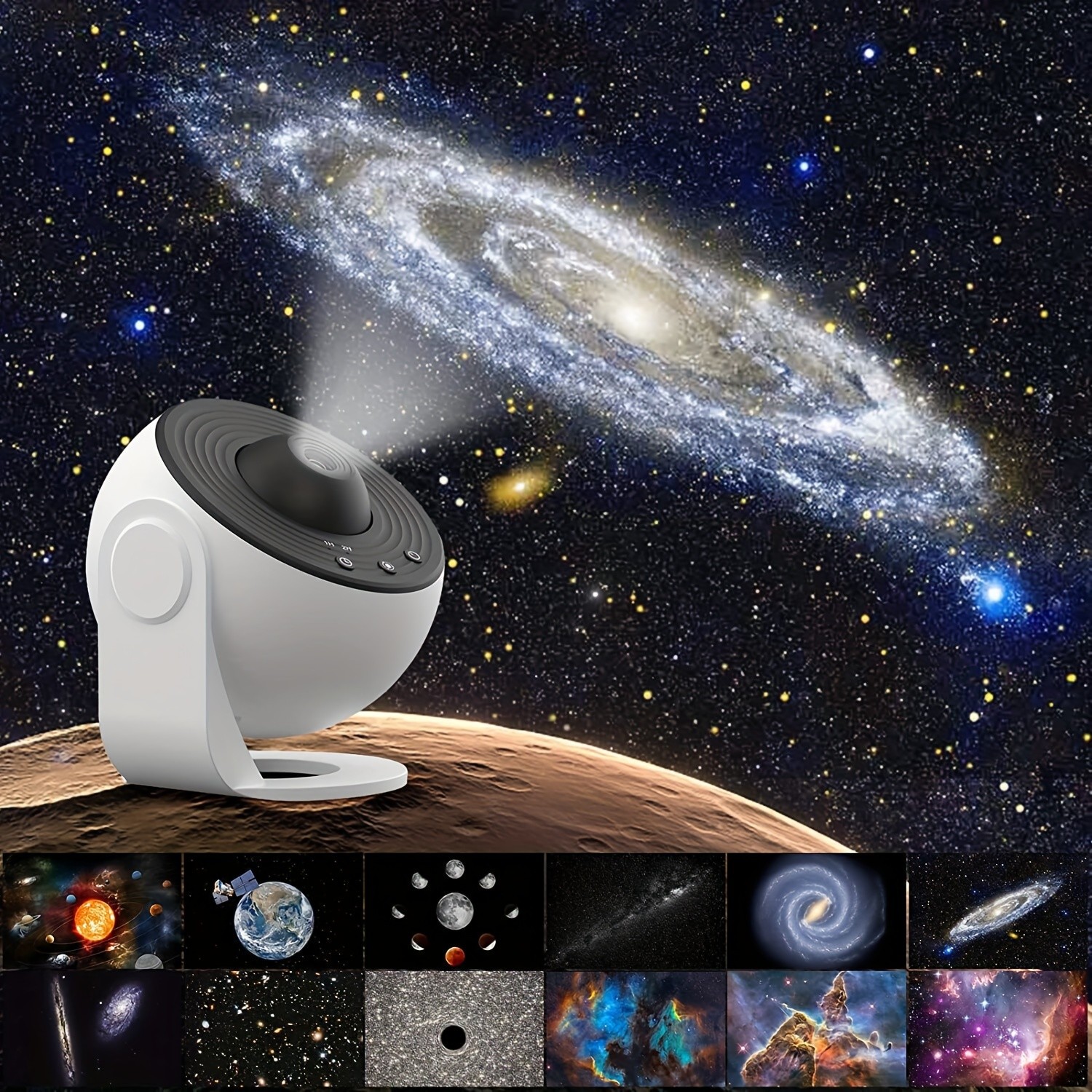 Star Projector Lamp with 13 Films  Creative LED Starry Sky Night Light, Tabletop Indoor Dynamic Galaxy Projector, Touchpad Controlled, USB Powered, Non-Waterproof, for Home Atmosphere Decor