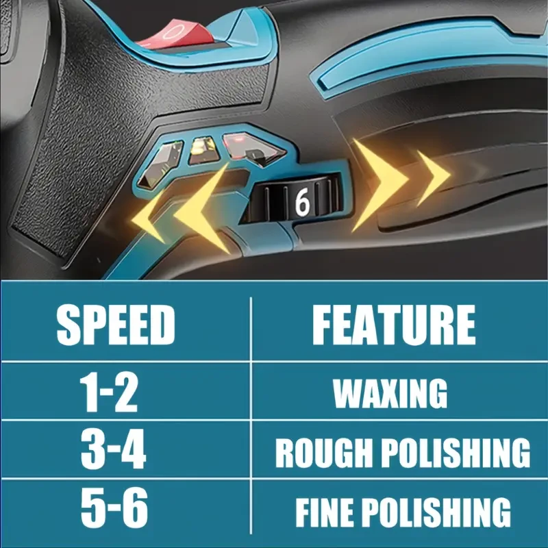 JAVN 5000RPM Cordless Mini Polisher 6 Gears Car Polishing Machine