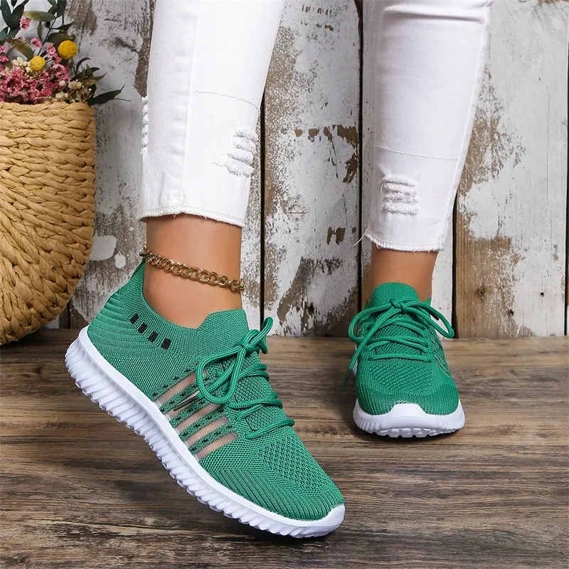 Casual Lace-up Mesh Sneakers Walking Running Shoes