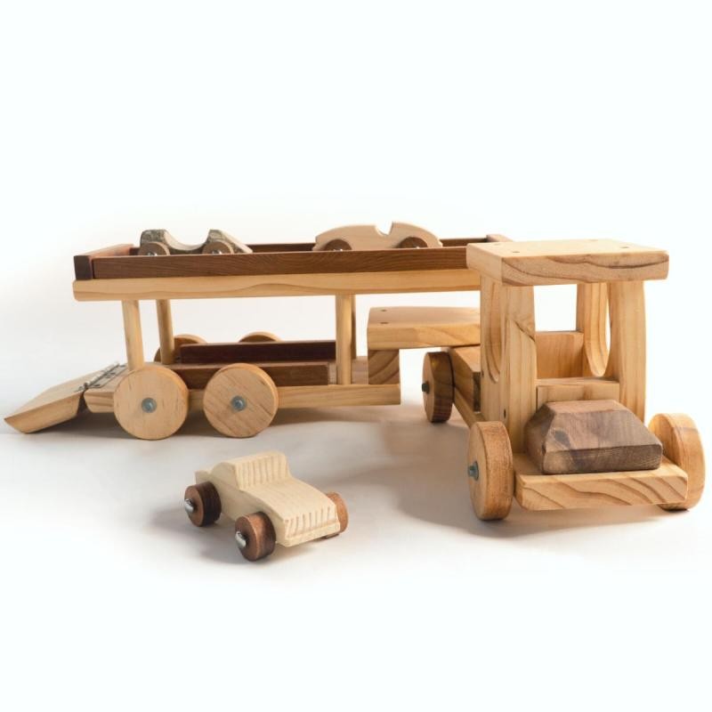 NZ Handmade| Car transporter with three cars  New from GiftTree NZ!