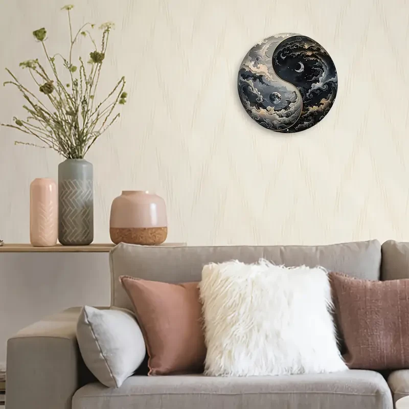 Yin Yang Bagua Aluminum Wall Art