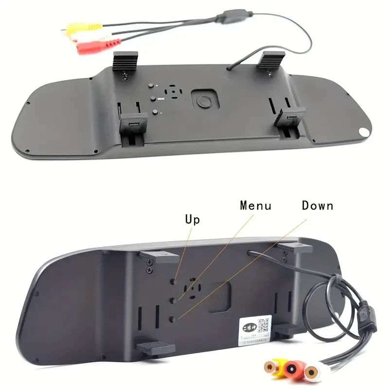 10.92cm Backup Camera Mirror with 7 LED Night Vision - Rear View Reverse Monitor Parking Kit