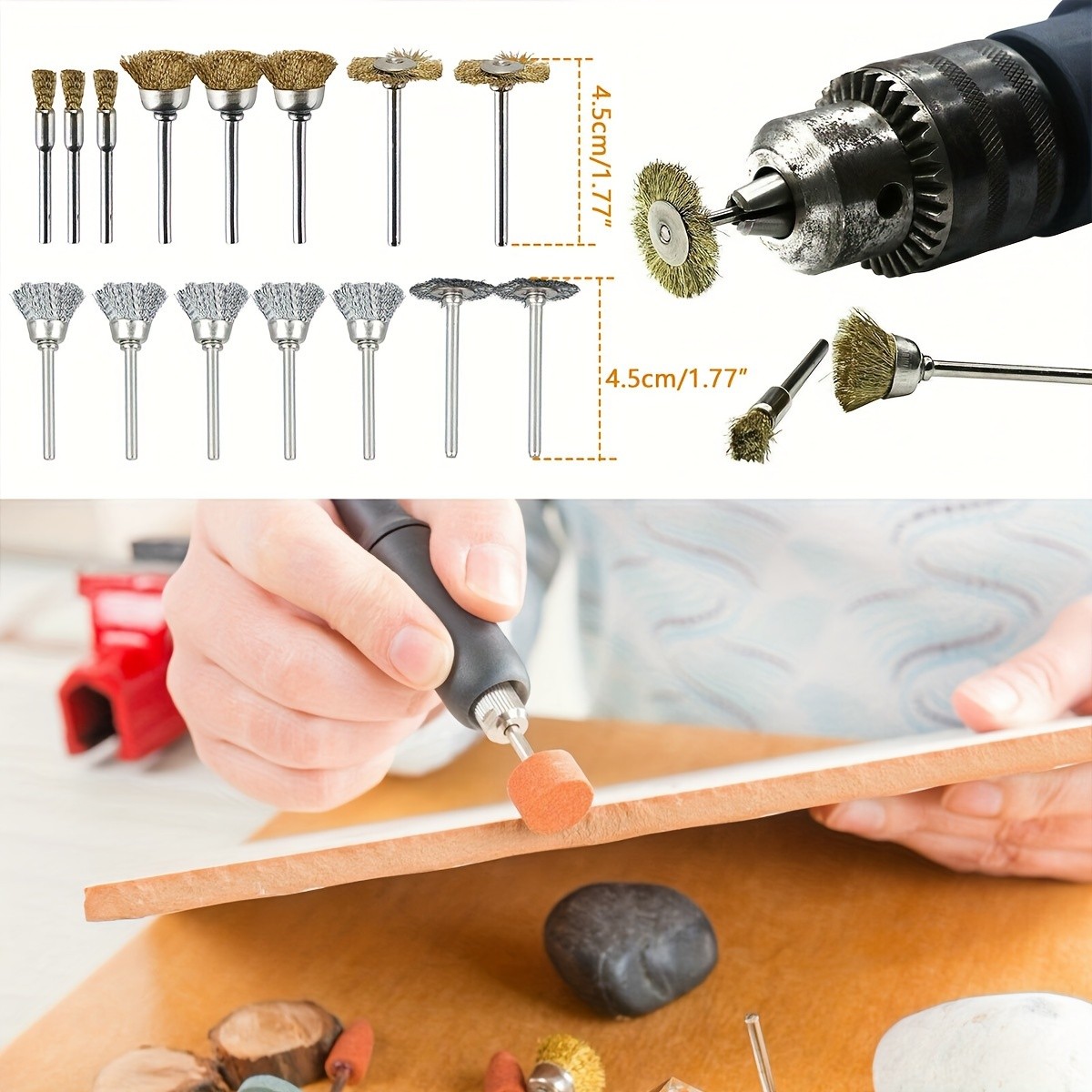217Pcs Rotary Tool Accessories Kit Comprehensive Set with Grinding Heads, Wool Wheels, Cutting Discs, and More for Versatile Cutting, Grinding, Carving, and Polishing