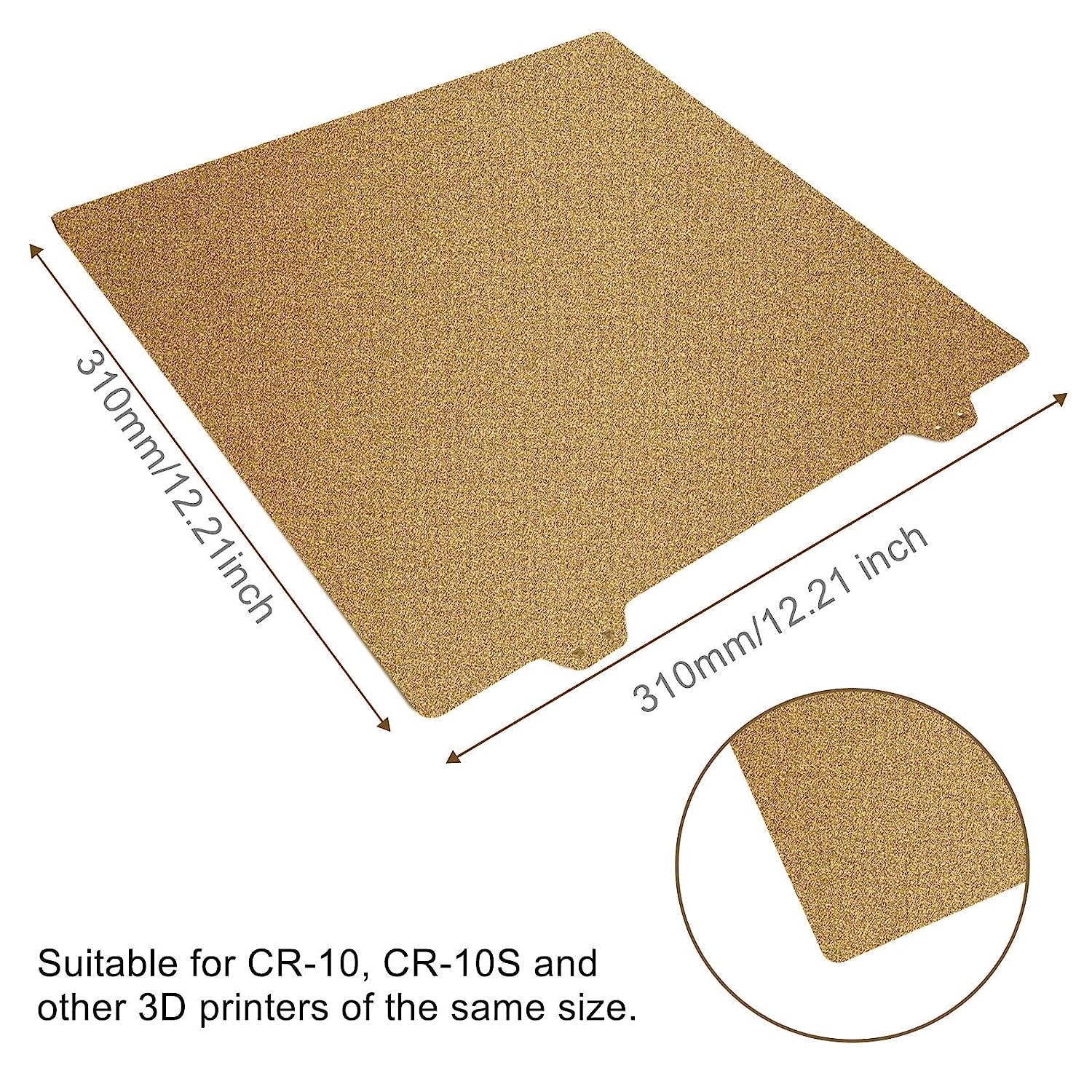 PEI Sheet 220/235/310mm Double-Sided PEI Magnetic Build Plate  Spring Steel Sheet with Magnetic Base for Ender 3, CR10, P1P