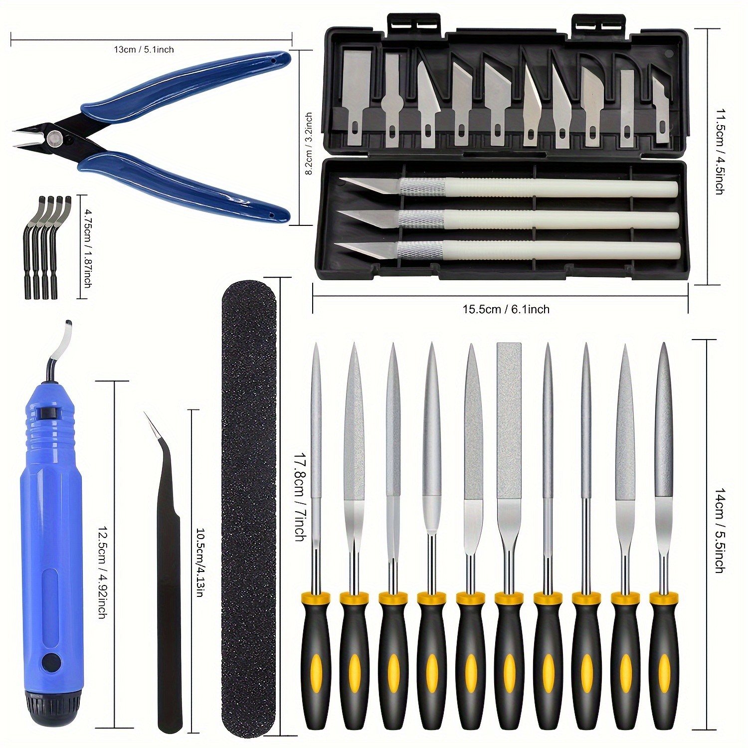32pcs Ultimate 3D Printing Tool Kit  Debur, Clean, Finish, and Print with Ease  Includes Essential Accessories for Perfect 3D Prints