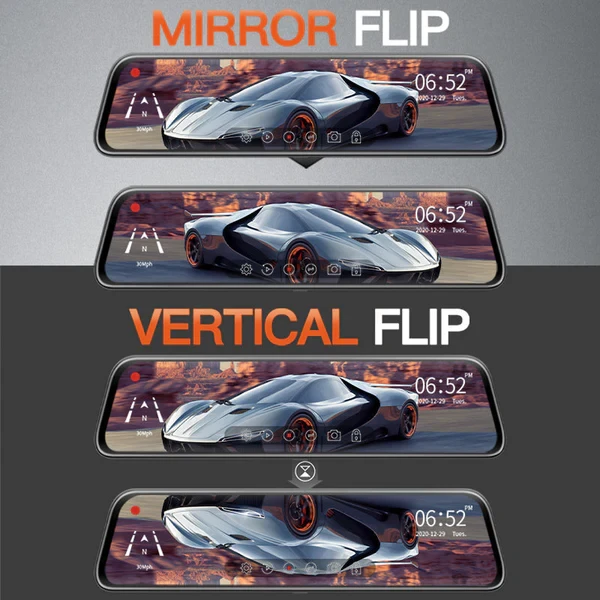 Mirror Dash Cam 2160P Full HD Smart Rear View Camera Mirror Dash Cam