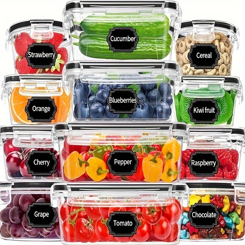 12pcs BPA-Free Leak-Proof Food Storage Set  Airtight Containers with Snap Lock, Microwave Safe, Ideal for Supermarket Use, Perfect for Eid Al-Adha Mubarak
