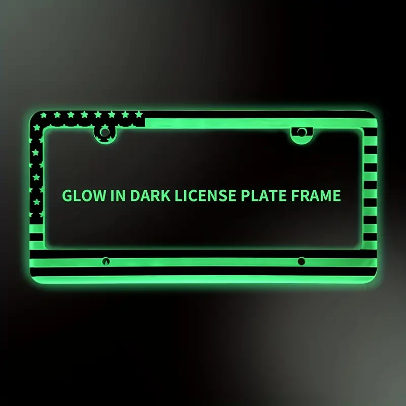 Glow-in-the-Dark License Plate Frame - Durable, Reflective, Weather-Resistant