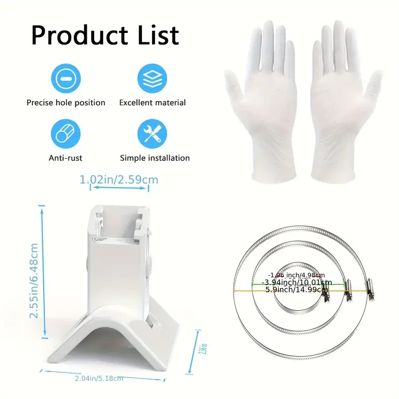 Pole Mounting Bracket for Eufy Security SoloCam S340 - Solar Security Camera (1 Pack, White)