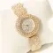 Steel band crystal full diamond watch for women