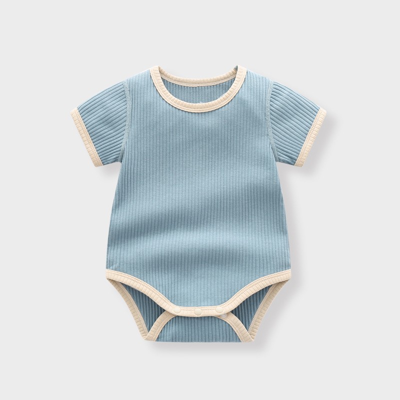 Ribbed Cotton Bodysuits for Babies in Earth Tones