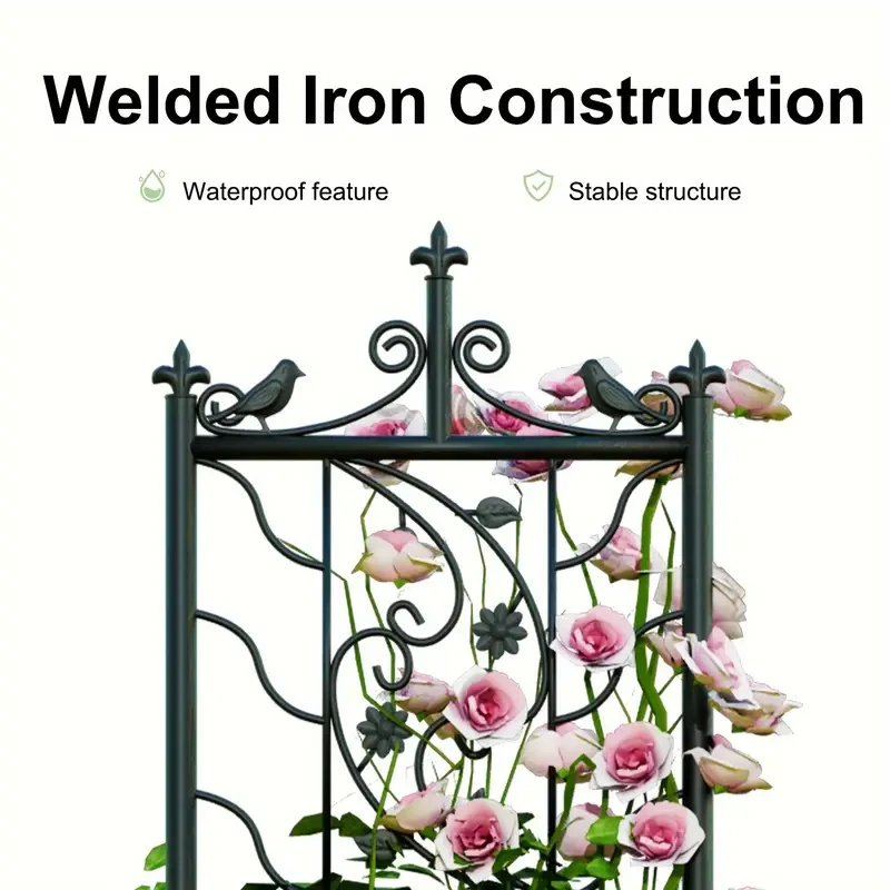 2 Panels 195cm Tall Metal Garden Trellis Fencing