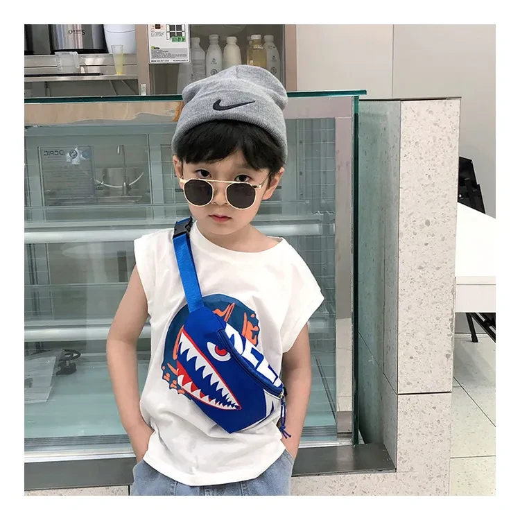 Little Shark Children's Handsome Fashion Trending Chest Bag