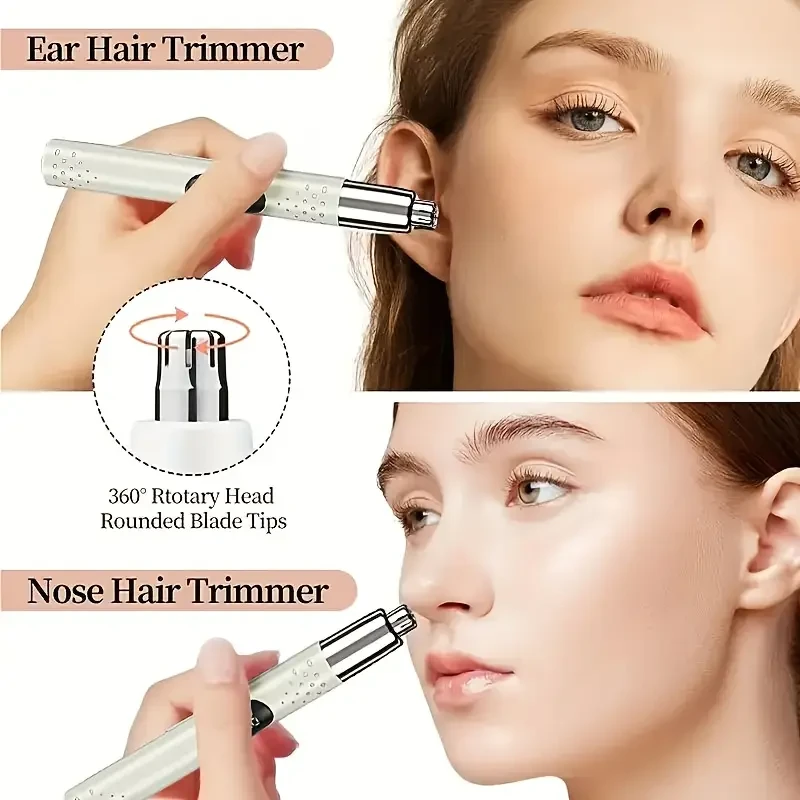 USB Rechargeable Nose & Eyebrow Hair Trimmer