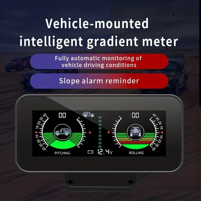 Vgate Car Inclinometer & HUD - Digital Slope Meter with Voltage Display