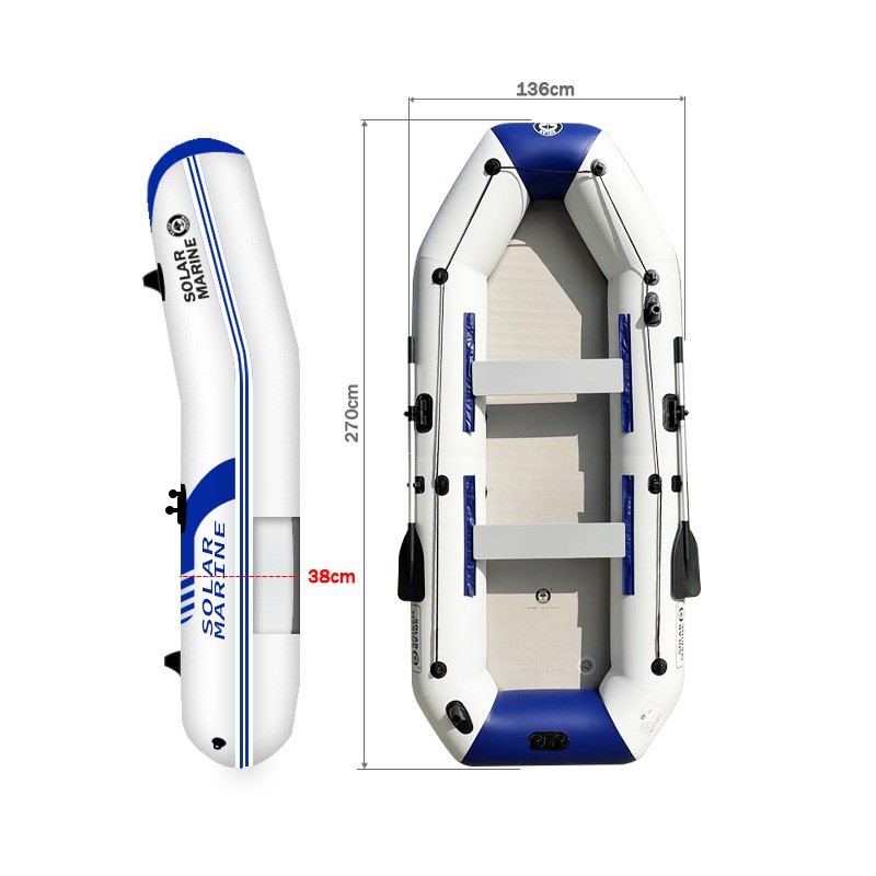 SolarMarine 2.7M 4-Person 0.9PVC Inflatable Boat