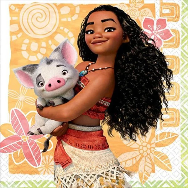 Moana Beverage Napkins - Pack of 16