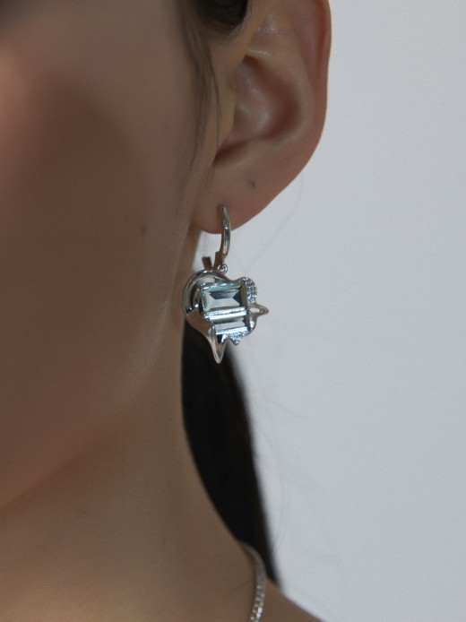 Summer New Products Daydream Series Mint Green Silver Earrings Earrings