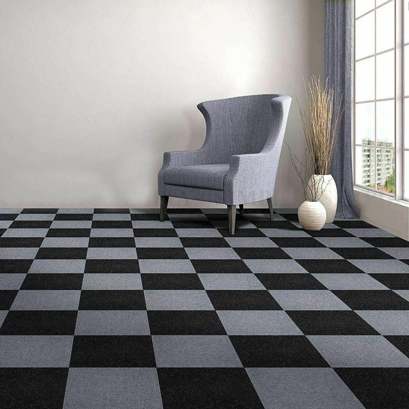 Carpet Tiles Mat Light Grey 0.9KG Per Tile