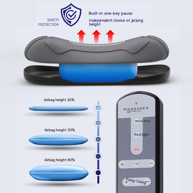 Airbag Traction Instrument Red Light Waist Pillow Hot Compress Automatic Timing Pulse Lumbar Spine Massage Pillow