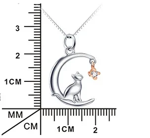 Moon Cat Pendant Necklace