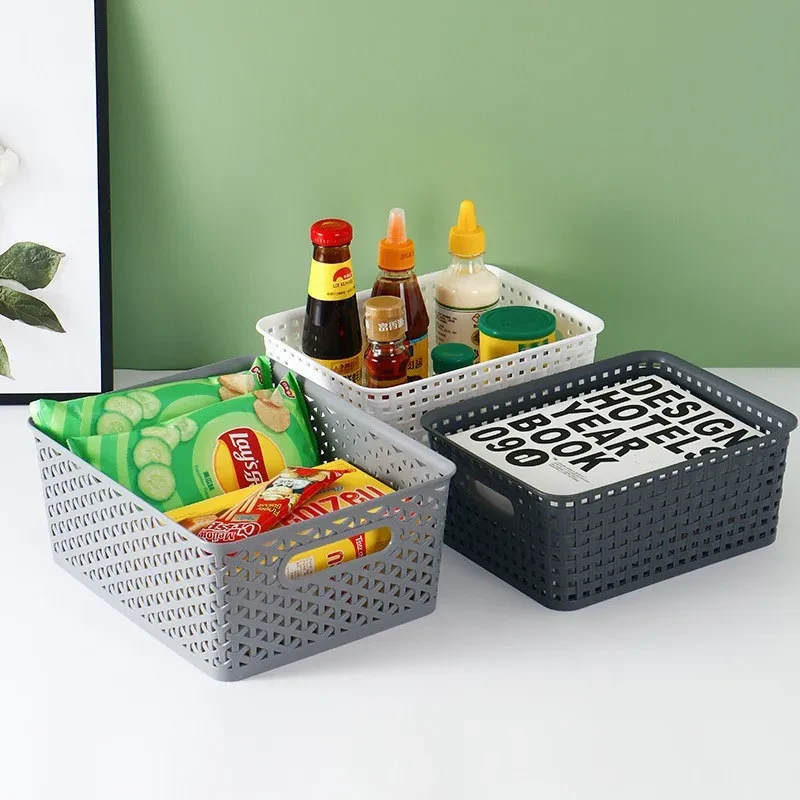 Plastic Hollow Edge Woven Simple Glove Box
