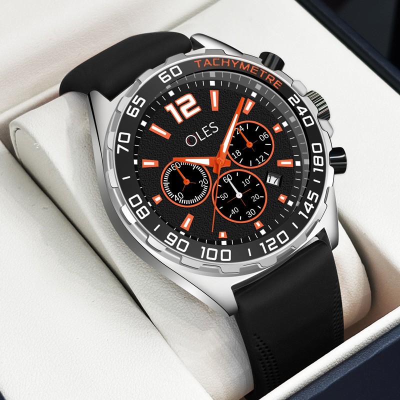 Multifunctional Night Light Waterproof Men's Quartz Watch